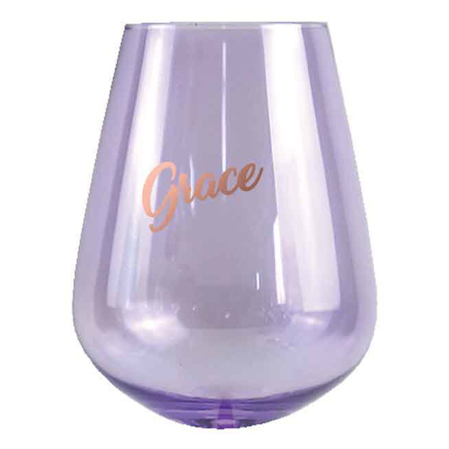 2pc Grace Stemless 13cm/600ml Wine Glass Drinking Tumbler Set