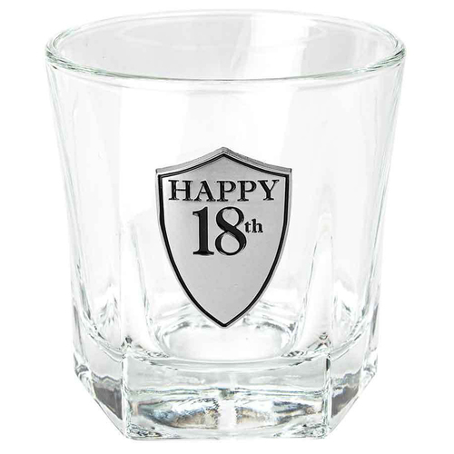 Birthday 18th Whisky Glass 210ml Tumbler Drinking Cup/Glass