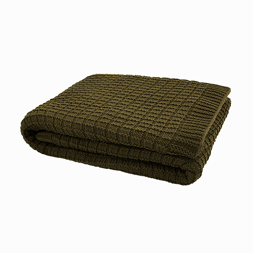 Bambury Tanami 1200GSM Throw Blanket Olive 130x200cm