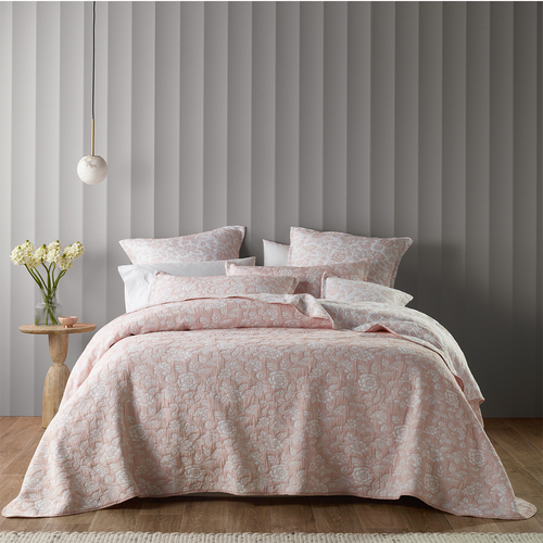 Bianca Provence Bedspread w/ Pillowcase Blush - Double Bed