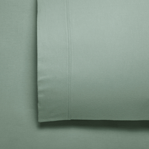 Bianca Fletcher Cotton Twill Flannelette Sheet Set Sage - King Single Bed