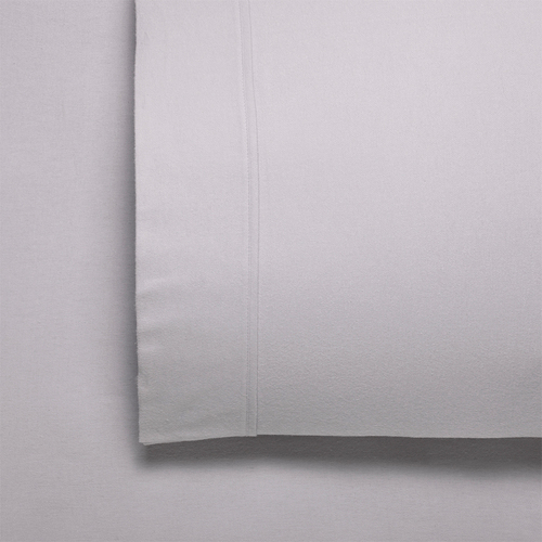 Bianca Fletcher 170gsm Cotton Twill Flannelette Sheet Set Stone - Single Bed