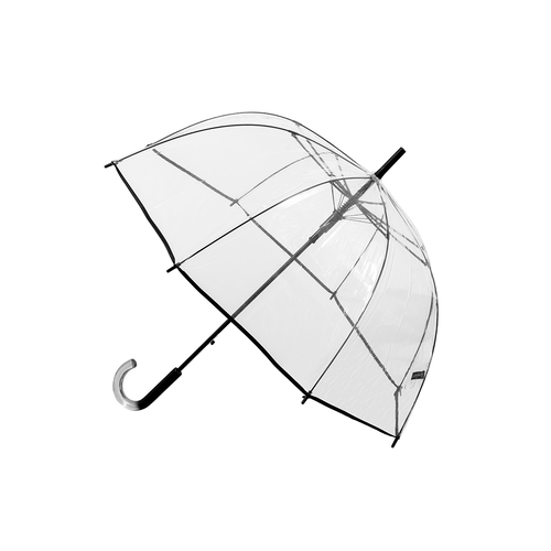 Clifton Clear POE Auto Open Dome Shape w/ Black Trims Umbrella