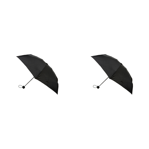 2PK Clifton Manual Folding Light Weight Ultra Mini Umbrella - Black