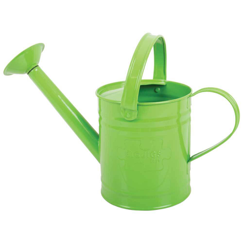 Bigjigs Toys 20cm Metal Watering Can Kids Toy Green 3y+