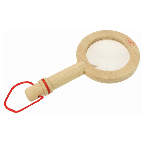 Bigjigs Toys 23cm Big Wooden Magnifying Glass Kids Toy 3y+