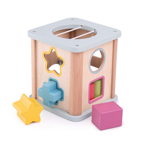 Bigjigs Toys 13cm FSC Shape Sorter Kids/Children Wooden Toy 12m+