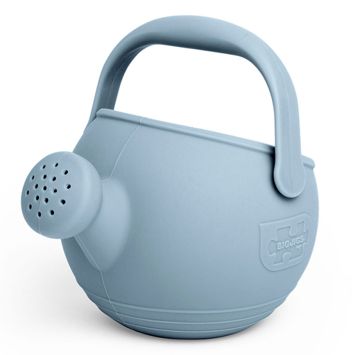 Bigjigs Toys 19cm Silicone Watering Can Kids Toy 18m+ Dove Grey