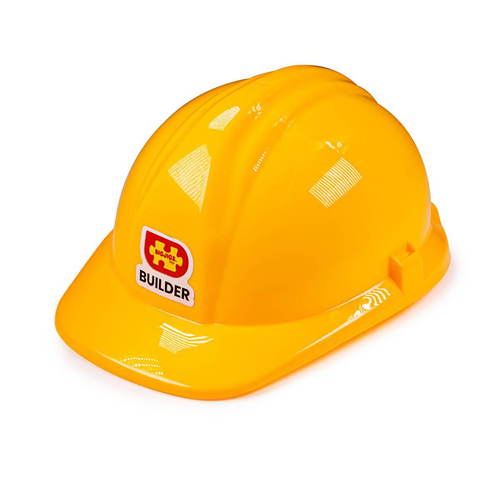 Bigjigs Toys 53-56cm Builder's Helmet Kids Pretend Toy Yellow 3y+