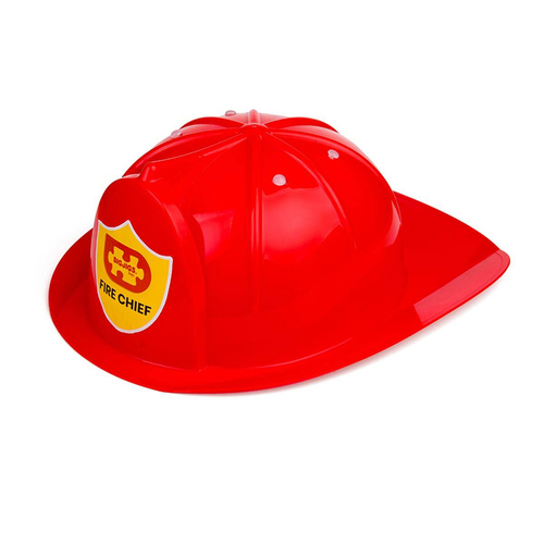 Bigjigs Toys 49-55cm Firefighter Helmet Kids Pretend Toy Red 3y+