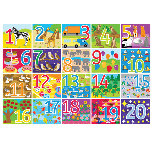 Bigjigs Toys 1-20 Floor 58cm Jigsaw Puzzle Kids Wooden Toy 2y+