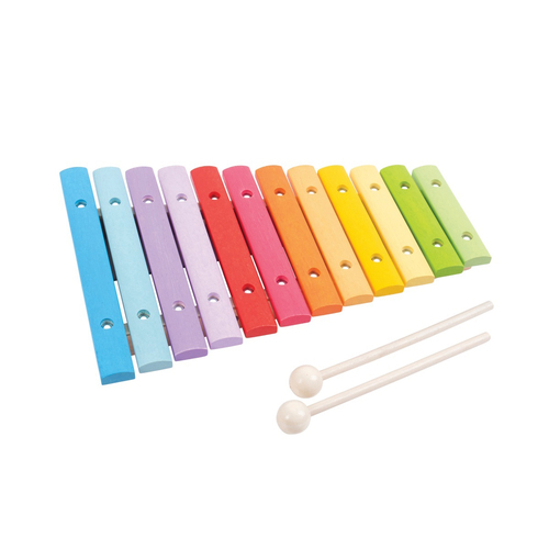 Bigjigs Toys Snazzy 33cm Xylophone w/ 2-Mallets Toddlers 18m+