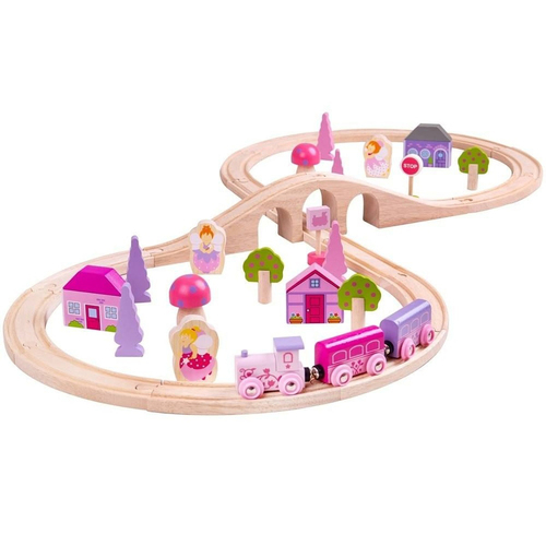 Bigjigs Rail Fairy Figure of Eight Train Set Kids Wooden Toy 3y+