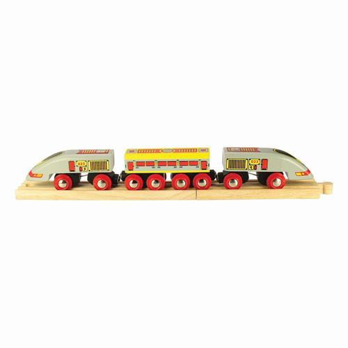 Bigjigs Rail 34cm Bullet Train Kids Wooden Toy 3y+