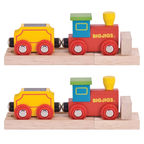 2PK Bigjigs Rail My First Engine Kids Wooden Toy Set 3y+