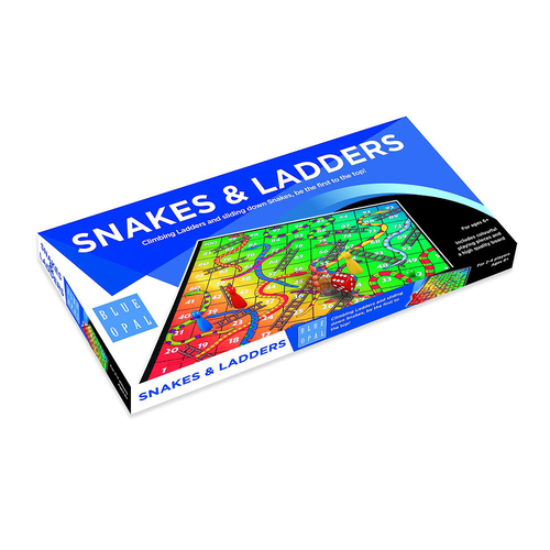 Blue Opal Snakes and Ladders Game Kids/Childrens Toy 6+