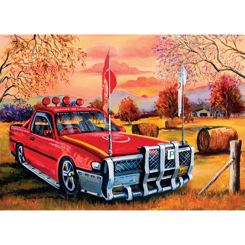 1000pc Blue Opal Red Ute in the Bush Jigsaw Puzzle Adults Toy 12+