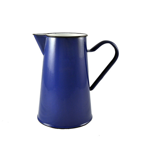 Urban Style Enamelware 2L Pitcher w/ Black Rim - Blue