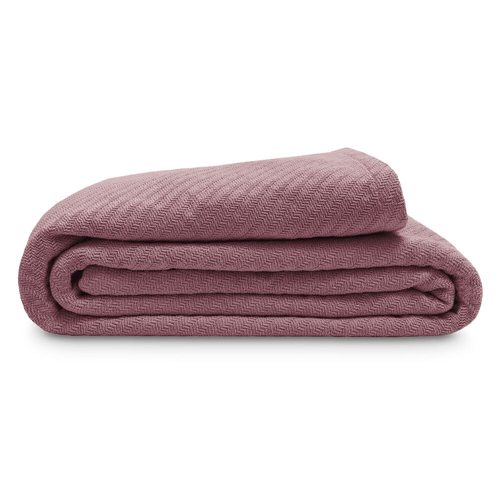 Ardor Double Size Surry Cotton Blanket Home Bedding - Wine