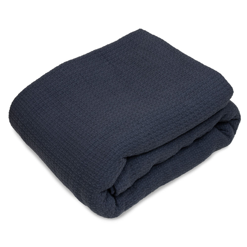 Algodon Queen Size Sophie Cotton Waffle Blanket - Charcoal