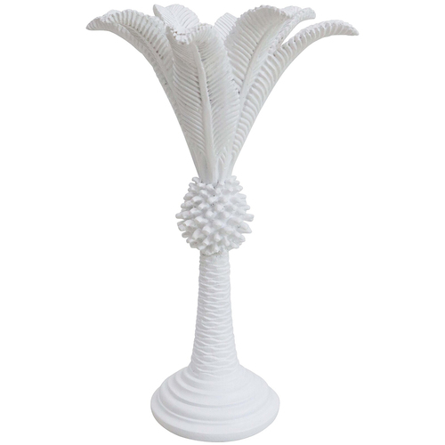 LVD Queen Palm Candle Holder White Medium Decorative Ornament Home Decor