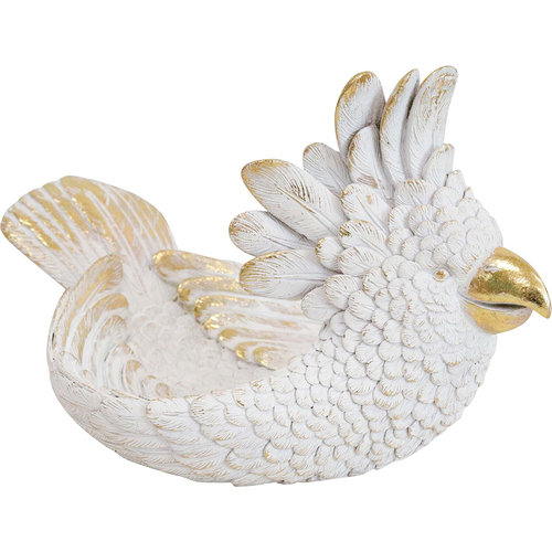 LVD Cockatoo White Traybowl Decorative Sculpture Home/Lounge Decor