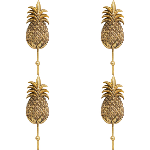 4PK LVD Pineapple Hook Gold Decorative Home Decor Organisation