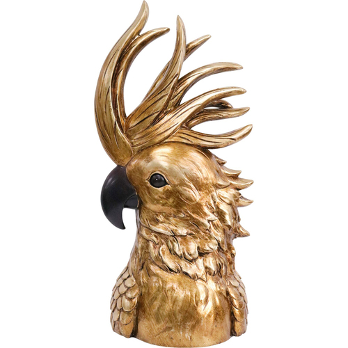 LVD Resin Parrot Head Sculpture Decor 33cm - Gold