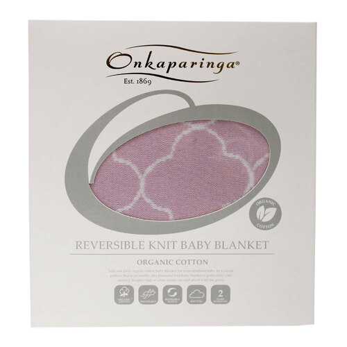 Onkaparinga Baby Clouds Organic Cotton Blanket - Pink