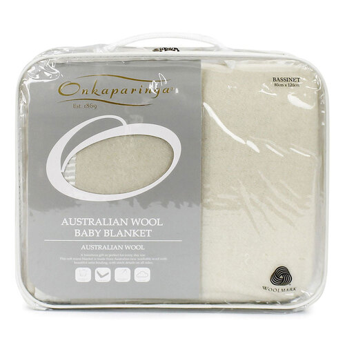 Onkaparinga Baby Australian Wool Bassinet Blanket - Cream