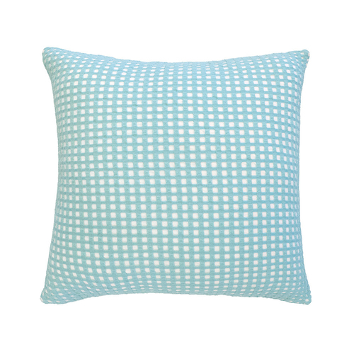 Bambury Waffle Fabric Dora Square Cushion 50x50cm Aqua