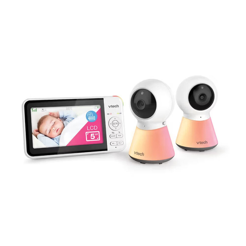 VTech Full Colour Baby Video & Audio Monitor Twin Camera - White