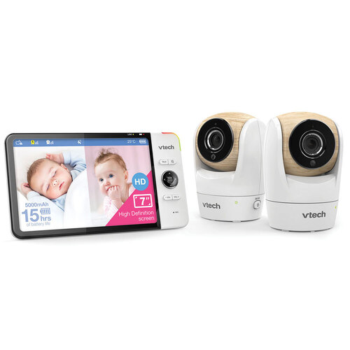 VTech BM7750HD 2 Camera 18cm HD Pan & Tilt Full Colour Video & Audio Baby Monitor