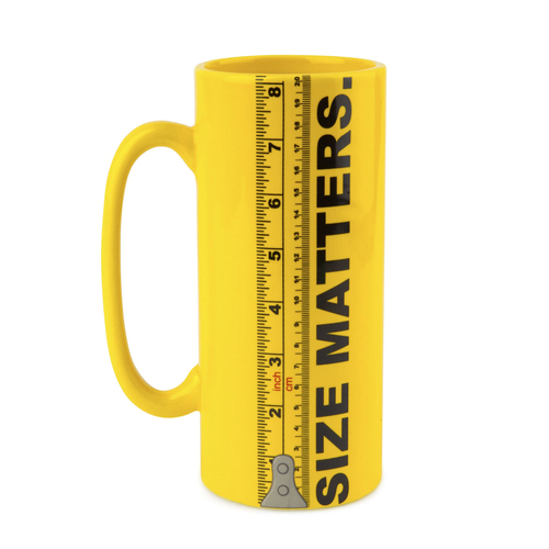 Bigmouth Size Matters Novelty Naughty Coffee Mug Drinking Cup