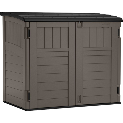 Suncast Horizontal Resin Storage Shed 3x4FT Stoney Outdoor Garden 