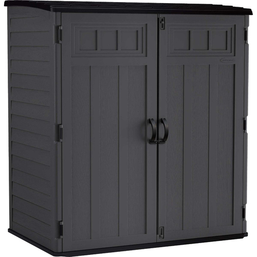 Suncast Vertical Resin Storage Shed Extra Large 6x5FT Peppercorn 