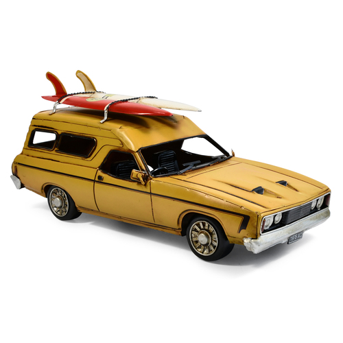 Boyle 1976 Ford XC Falcon Panelvan w/ Surfboards Metal Car - Yellow