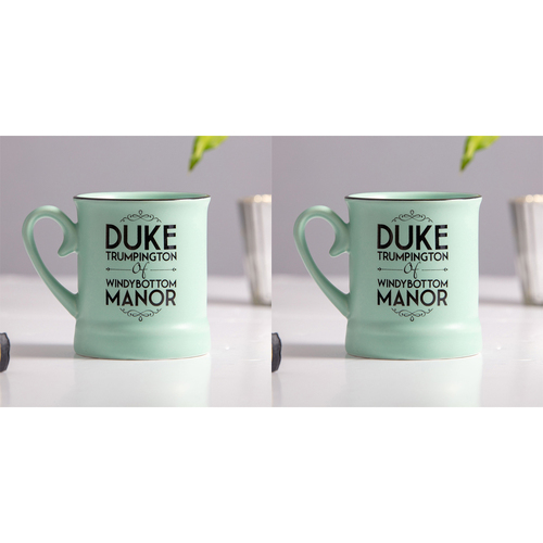 2PK Boxer Gifts Duke Trumpington Victoriana Ceramic Mug