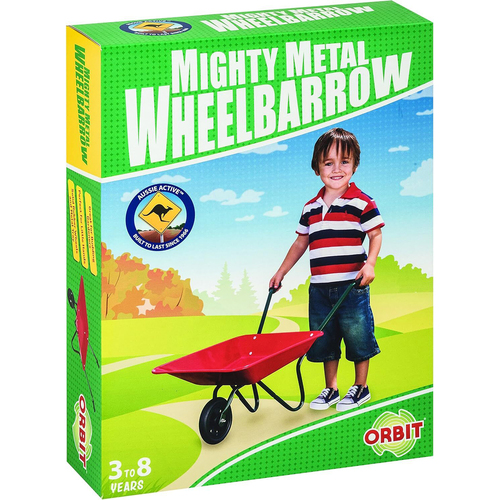 Orbit Metal Mighty Wheelbarrow Kids/Childrens Pretend Play Toy 3+