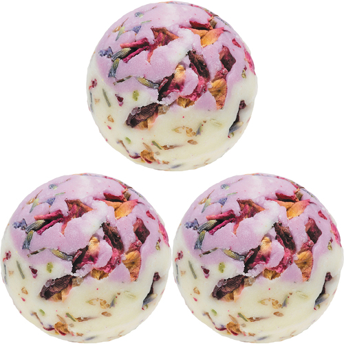 3PK Bomb Cosmetics Flower Power Bath Bomb Creamer Body Fragrance