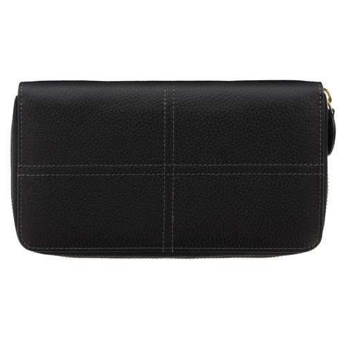 Filofax Classic Stitch Soft Zip Purse Large - Black