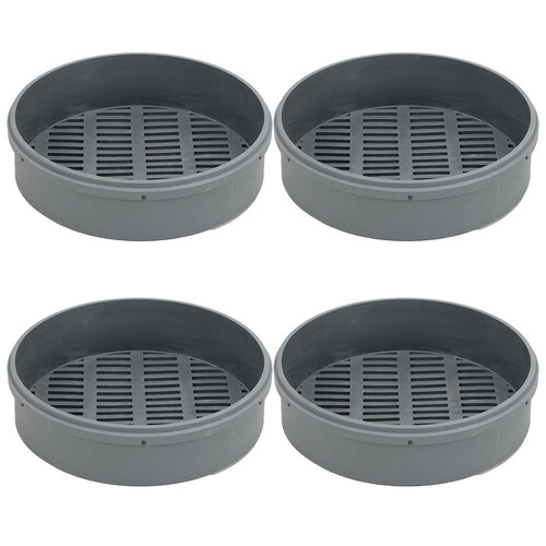 4PK Kuvings Silicone 19cm Food Steamer Cooking Rack Round - Grey