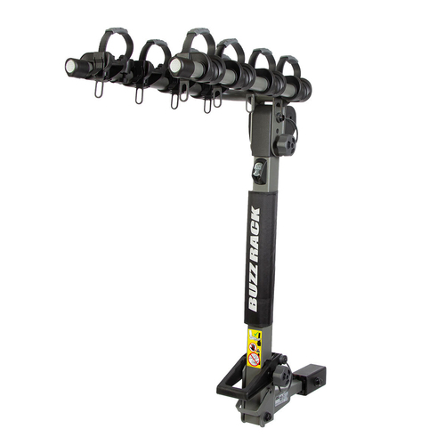 Buzzrack Buffalo H4 Hitch Mount 4-Bike Dual Arm Rack - Black