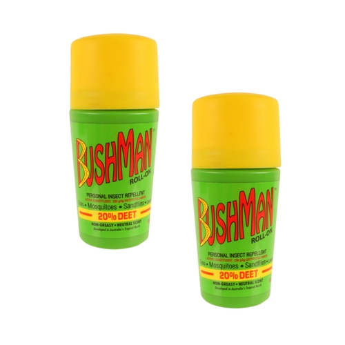 3PK Bushman Bushman Plus Roll On Bug Spray Insect Repellent 65Grm