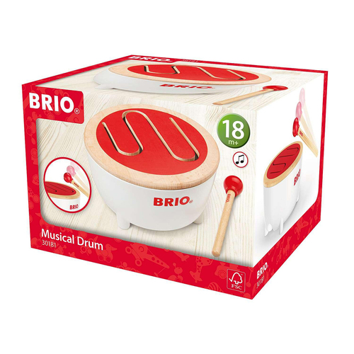 Brio Musical Drum Kids/Childrens Pretend Play Toy Playset 18M+