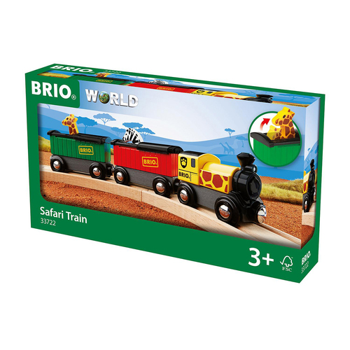 3pc Brio Safari Train Kids/Childrens Pretend Play Toy 3y+