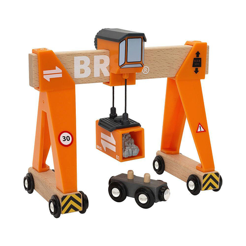 4pc Brio Gantry Crane Kids/Childrens Play Toy 3y+