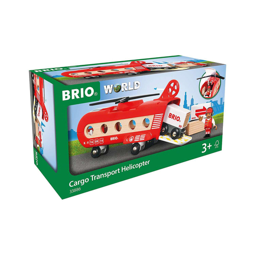 8pc Brio Cargo Transport Helicopter Kids/Childrens Pretend Play Toy 3y+