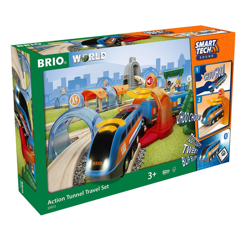 Brio Smart Tech Action Tunnel Travel Set Kids/Childrens Play Toy 3y+