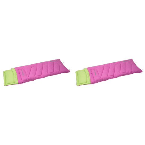 2PK Quest Outdoors Kids Ridgeline 0 Deg Sleeping Bag - Pink